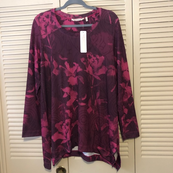 Soft Surroundings NWT Vermillion Reve Long Sleeve Tunic Top-Size Large - Picture 8 of 10